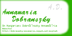 annamaria dobranszky business card